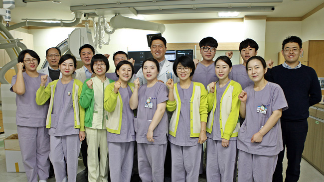 대전성모병원 심혈관센터 교수 및 팀원들