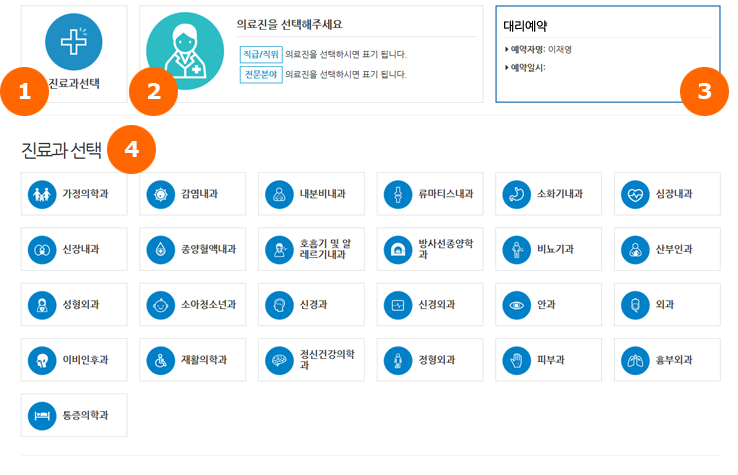 가톨릭대학교 대전성모병원 홈페이지 화면 캡쳐